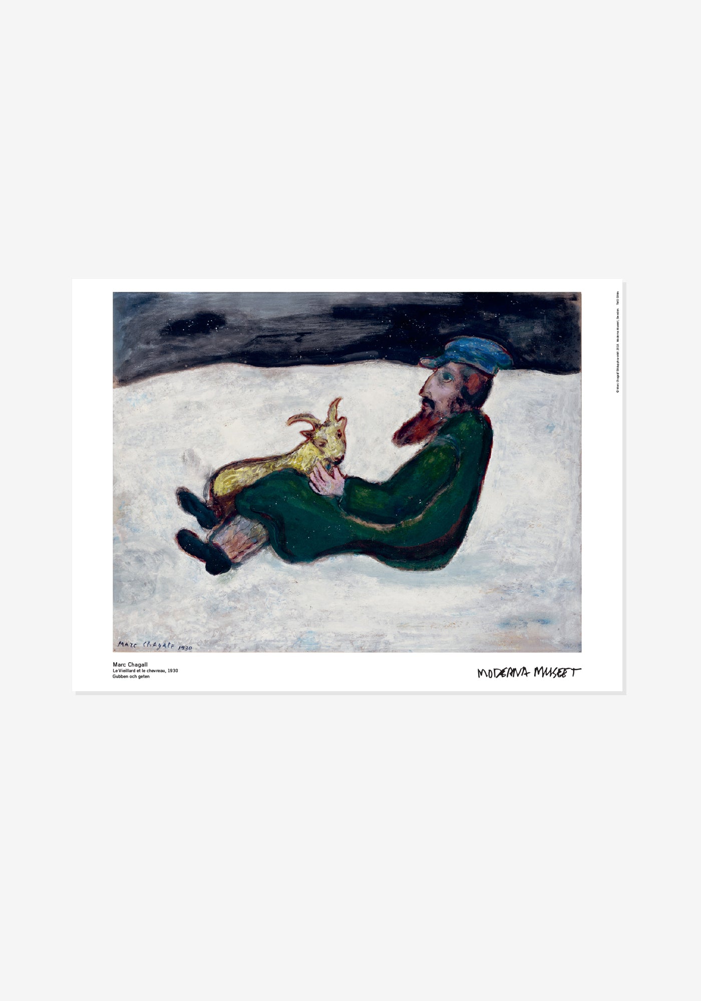 Poster, Marc Chagall, The Old Man and the Goat