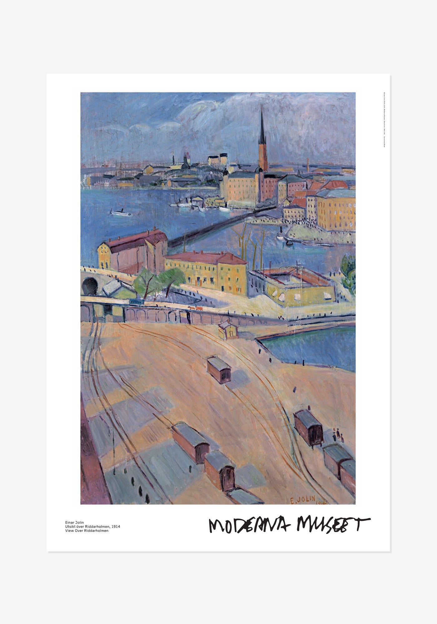Poster, Einar Jolin, View of Riddarholmen