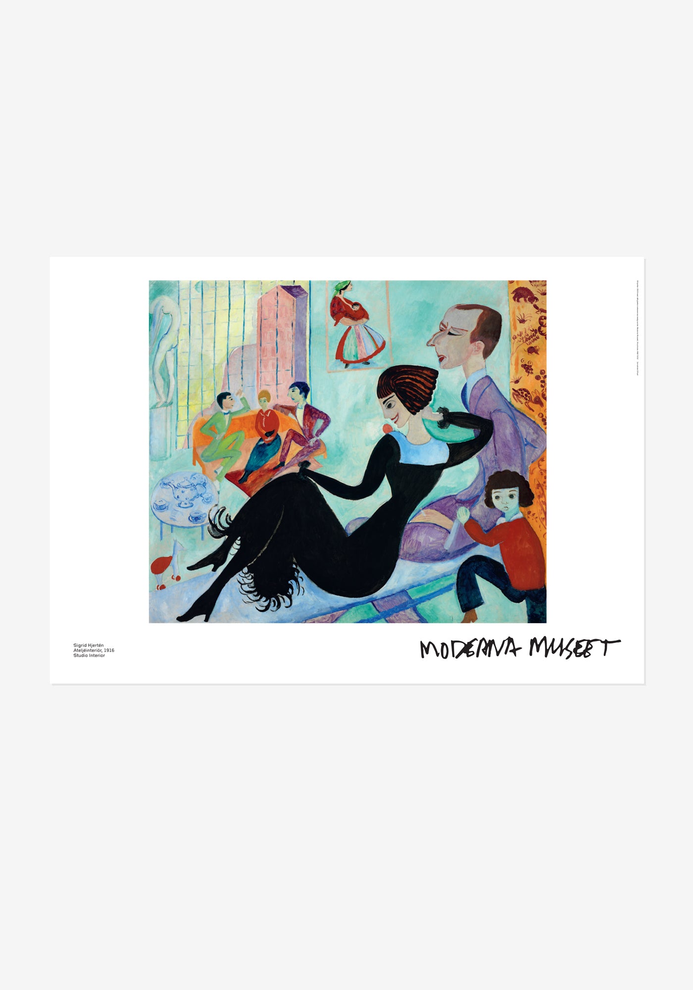 Poster, Sigrid Hjertén, Studio interior