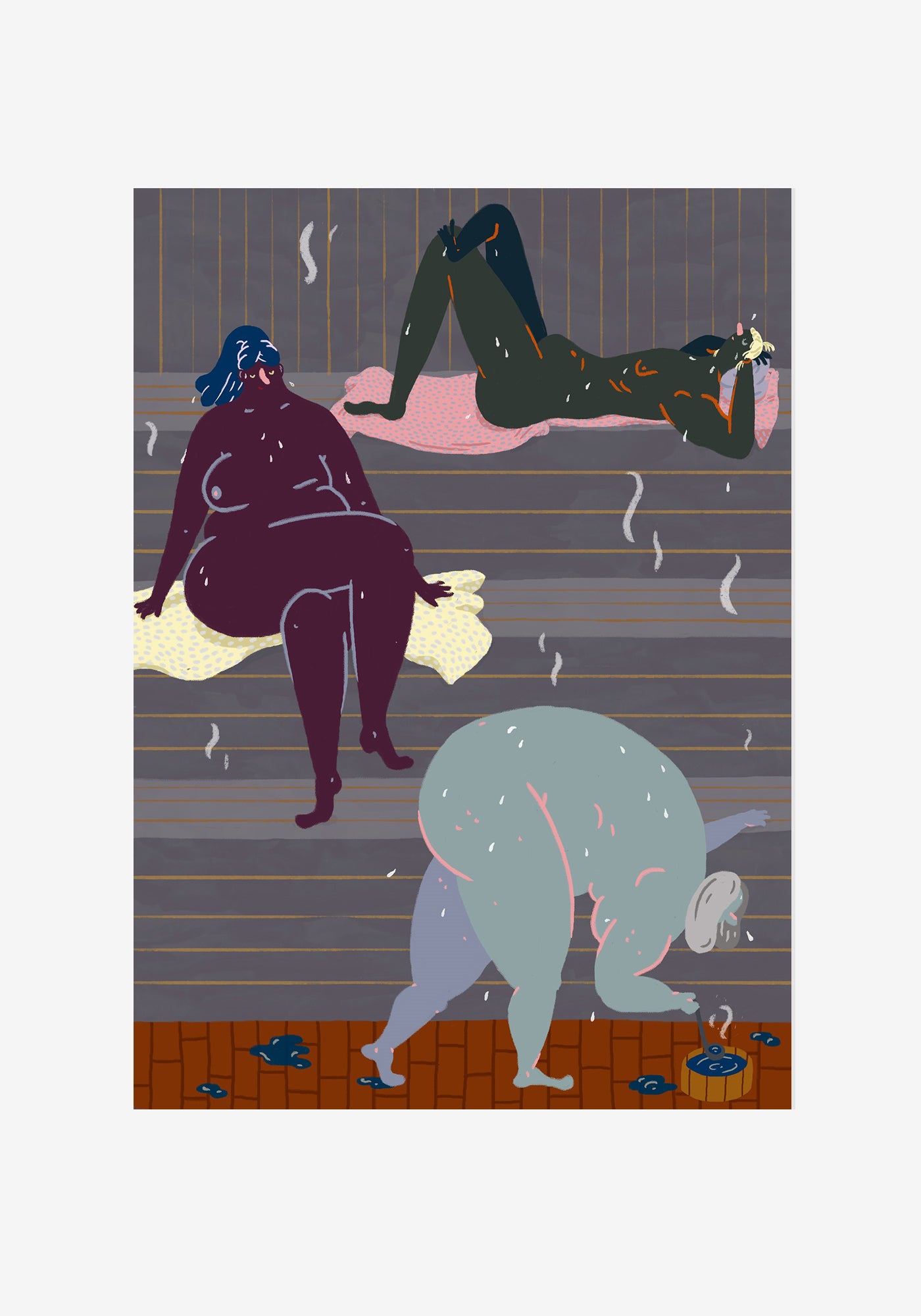 Poster, Saga Bergebo, Sauna