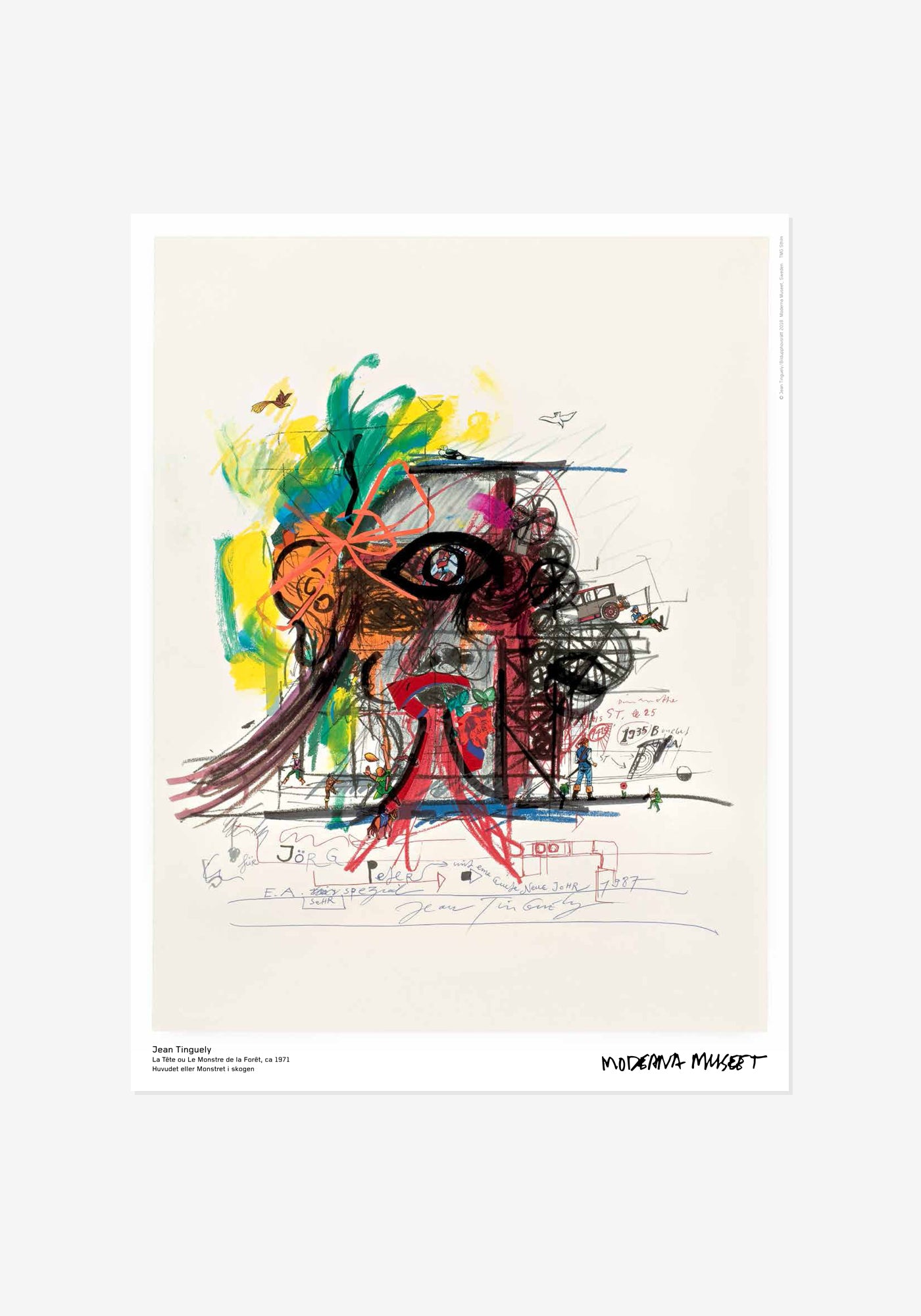 Poster, Jean Tinguely, Huvudet eller Monstret i skogen