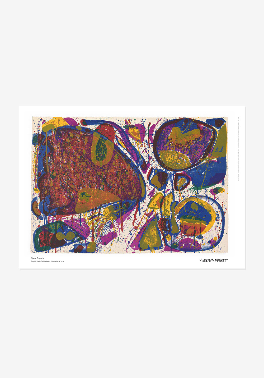 Poster, Sam Francis, Bright Jade Gold Ghost, Variant IV