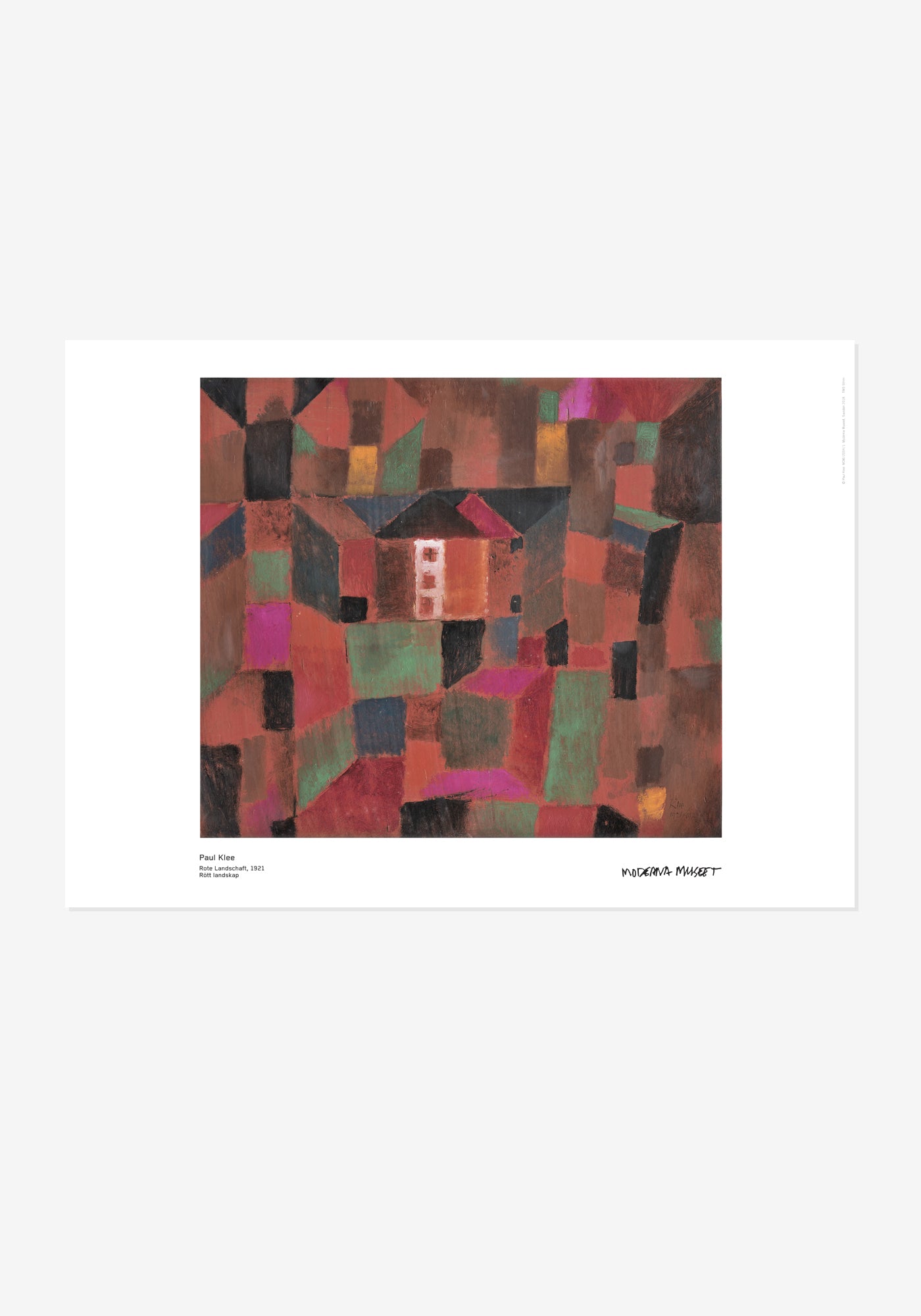 Poster, Paul Klee, Rött Landskap