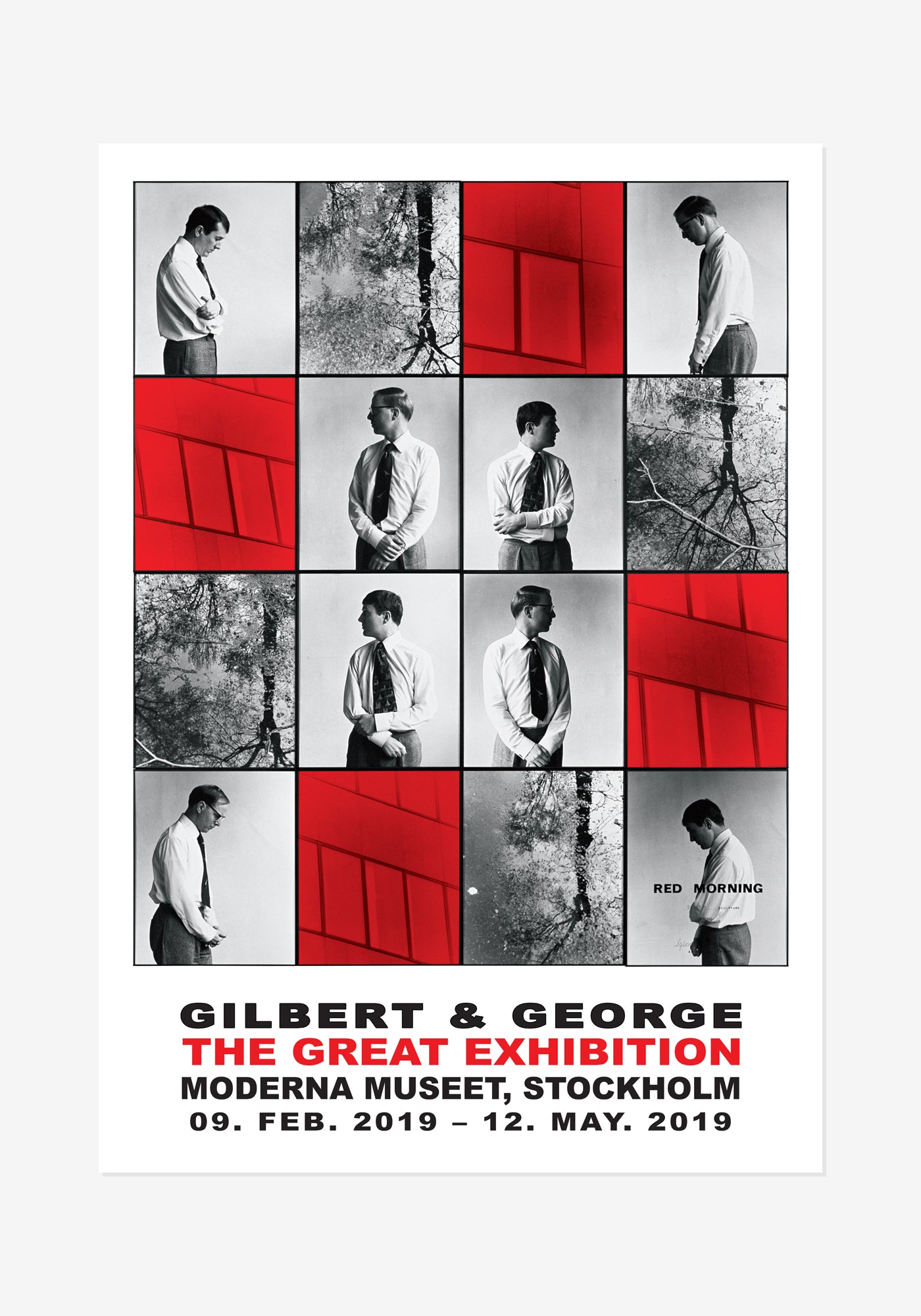 Poster, Gilbert & George, Red Morning