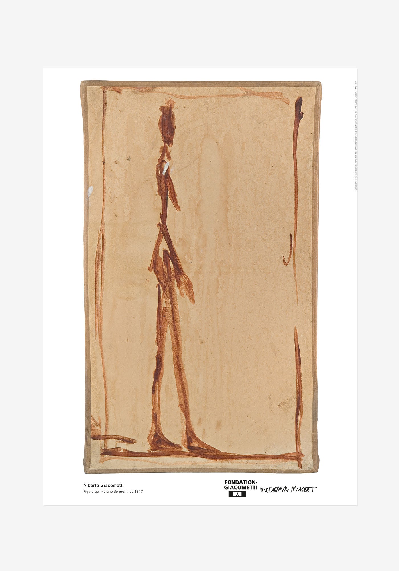 Poster, Alberto Giacometti, Figur som går i profil