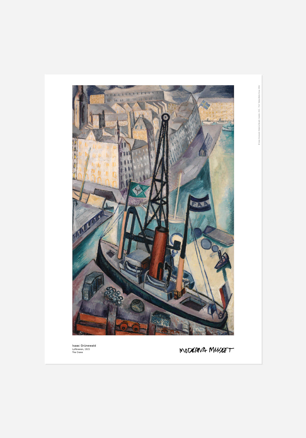 Poster, Isaac Grünewald, Lyftkranen