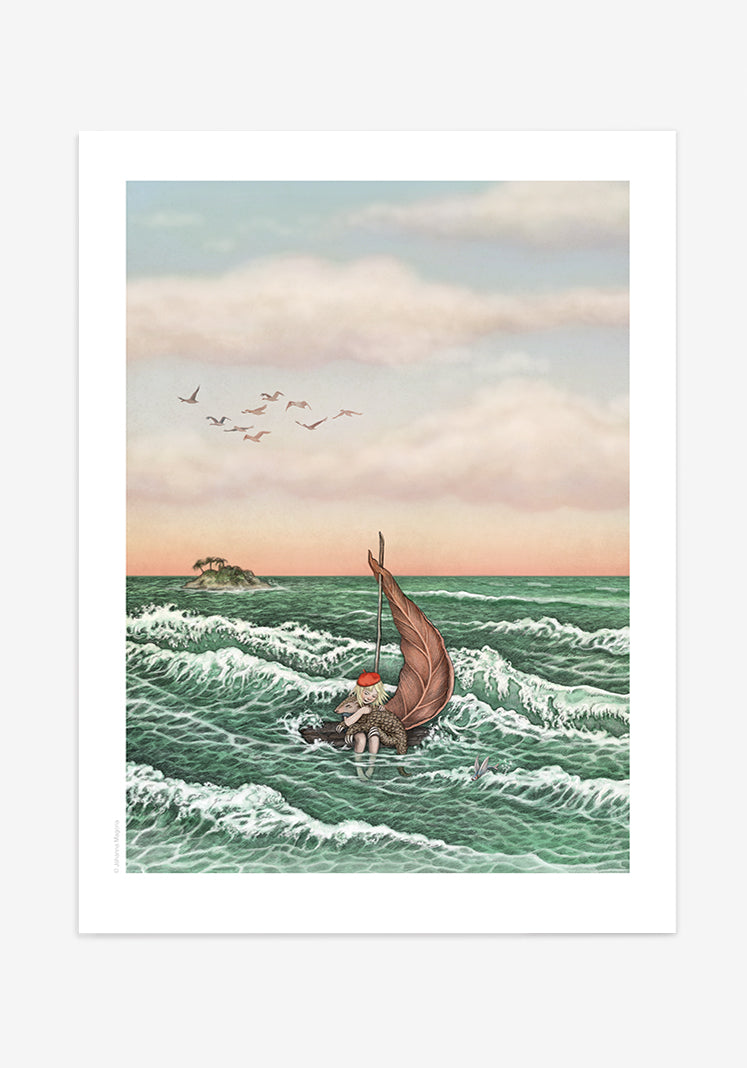 Poster, Johanna Magoria, Resan över havet