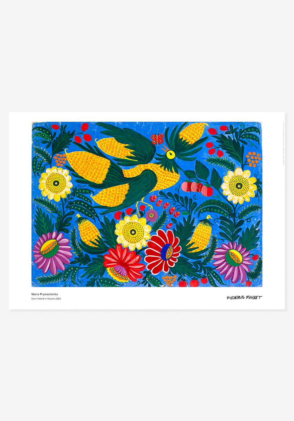 Poster, Maria Prymachenko, Eldfågel i blommor