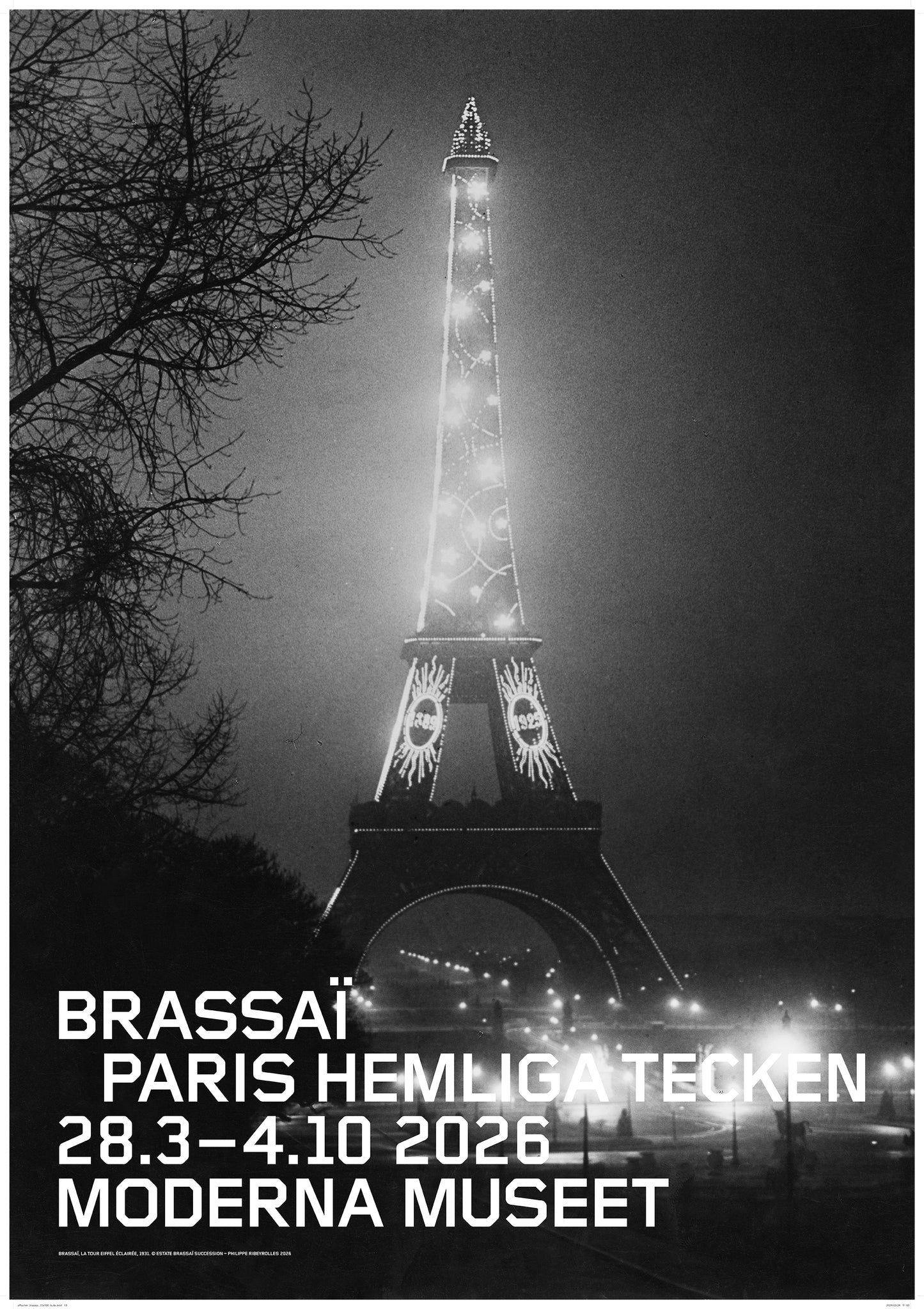 Poster, Brassai, Eiffeltornet