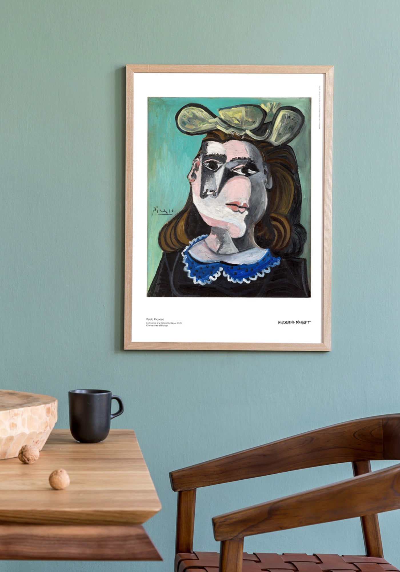 Poster, Pablo Picasso, Kvinna med blå krage
