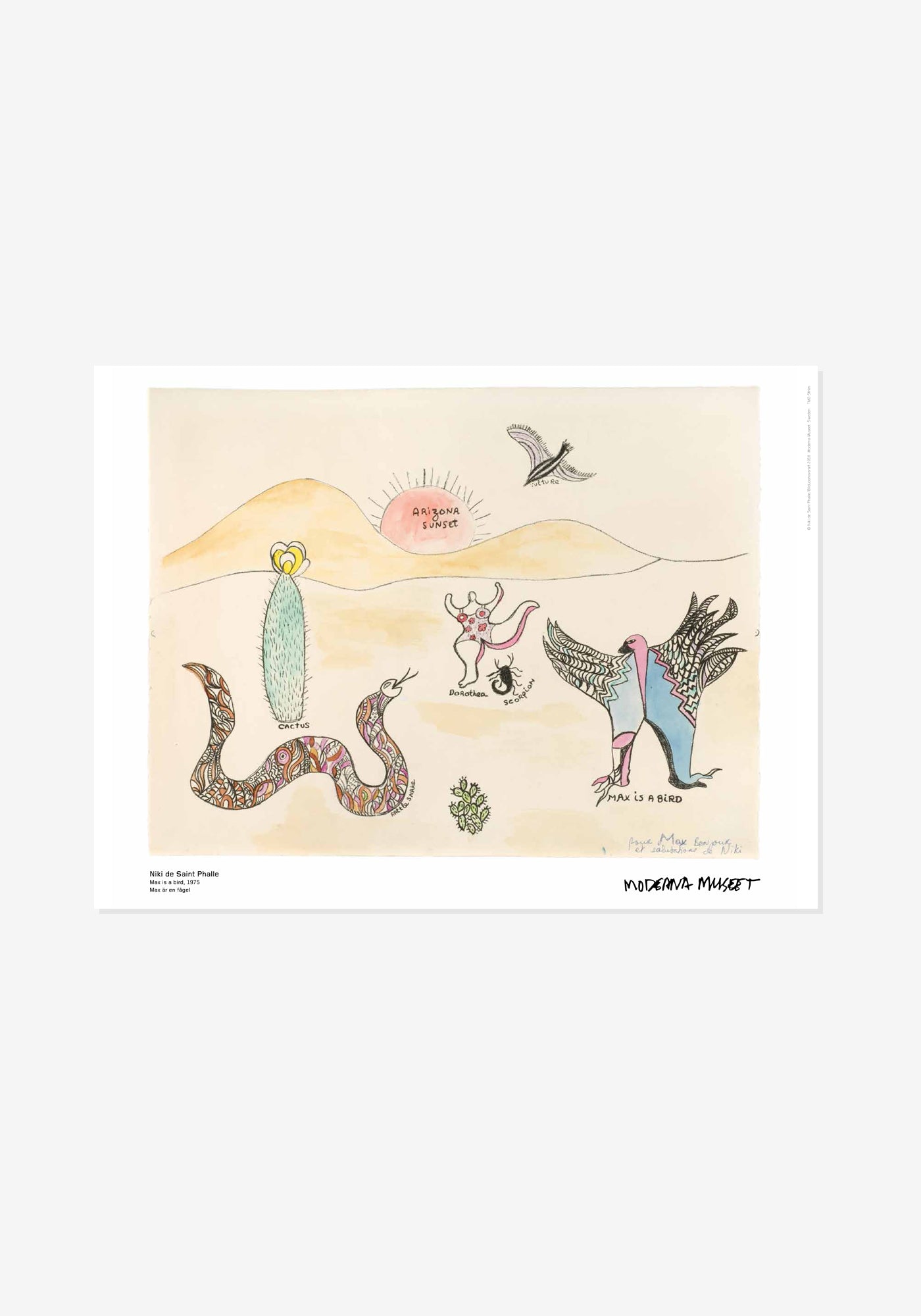 Poster, Niki de Saint Phalle, Max is a bird
