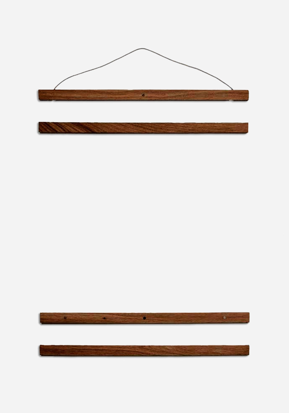 Poster strip with string - Walnut - 30cm