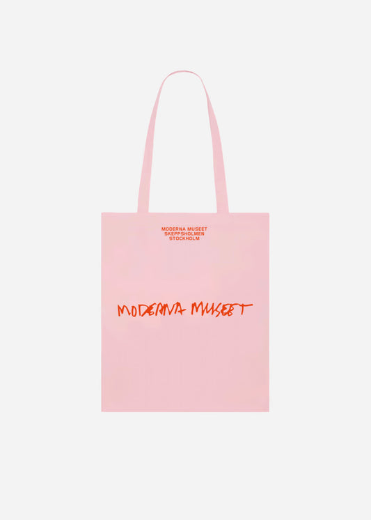 Tygkasse, Moderna Museet, Rosa botten med rött tryck