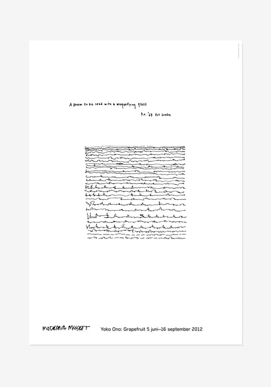 Poster, Yoko Ono, A poem to be read with a magnifying glass