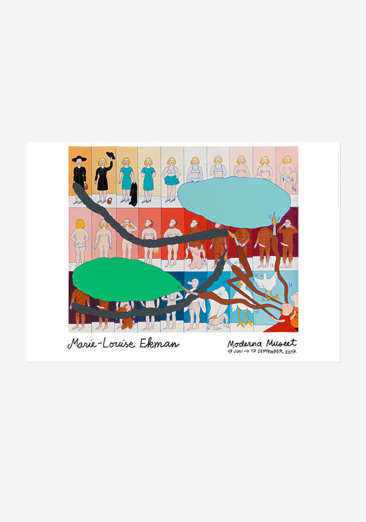 Poster, Marie-Louise Ekman, Målande fågelbarn och striptease