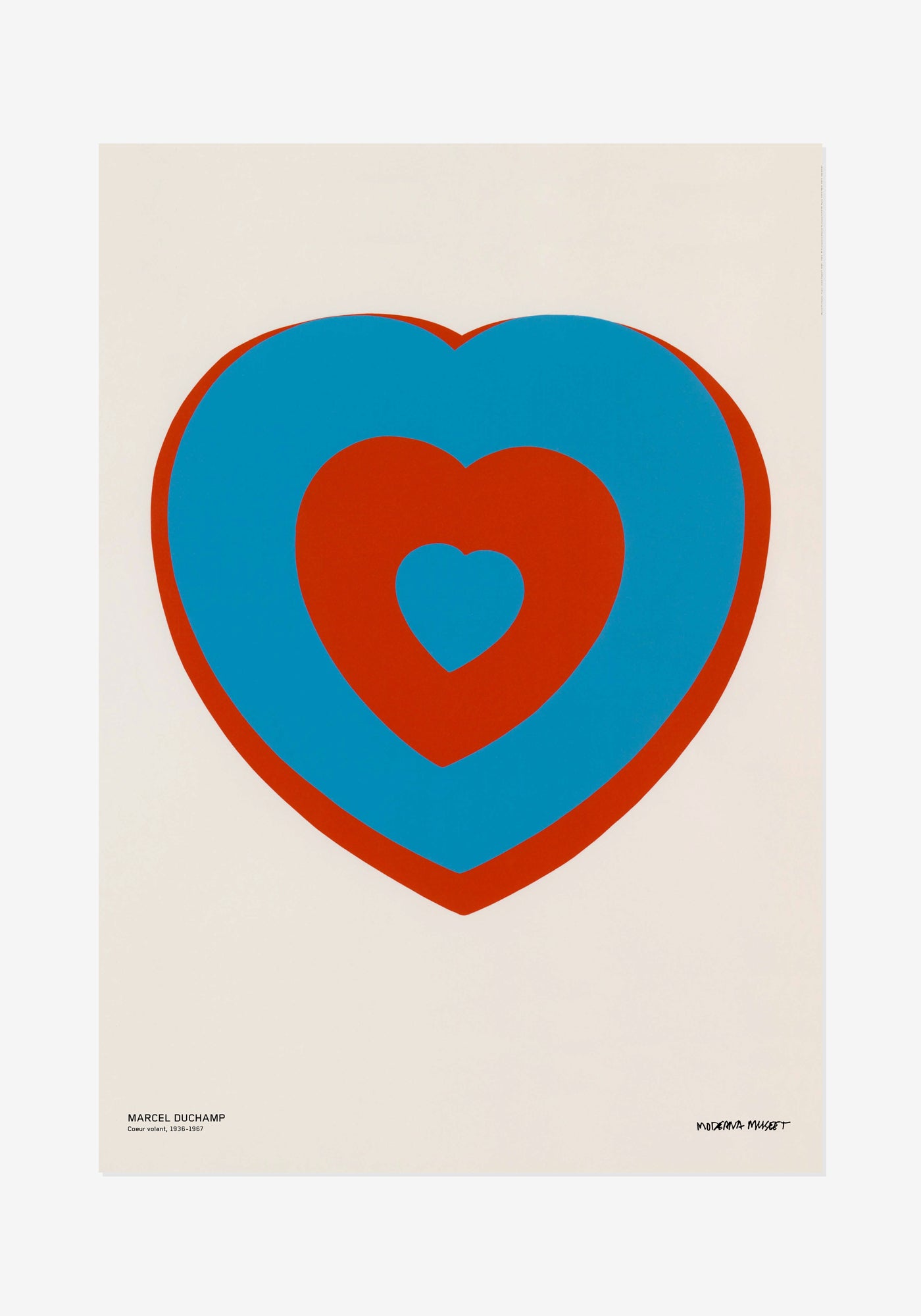 Poster, Marcel Duchamp, Coeurs Volant