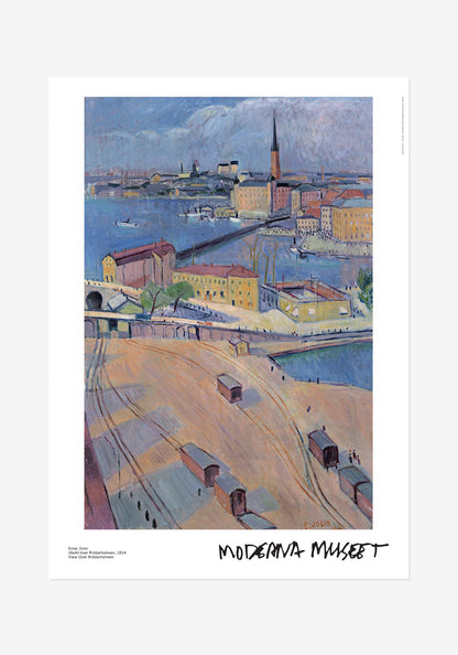 Poster, Einar Jolin, Utsikt över Riddarholmen