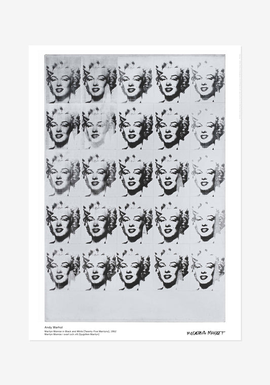 Poster, Andy Warhol, Marilyn in Black and White