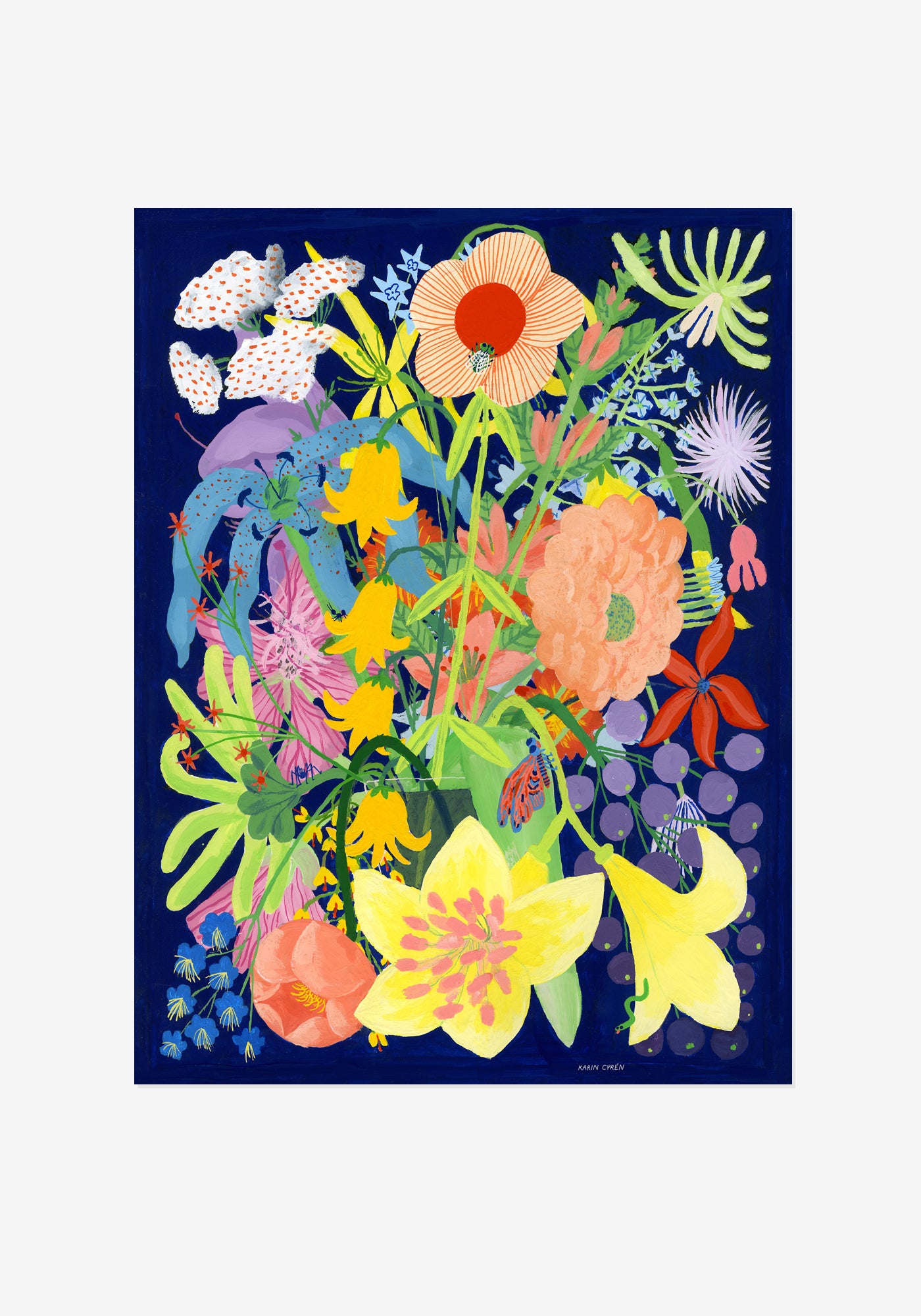Poster, Karin Cyrén, Blommor