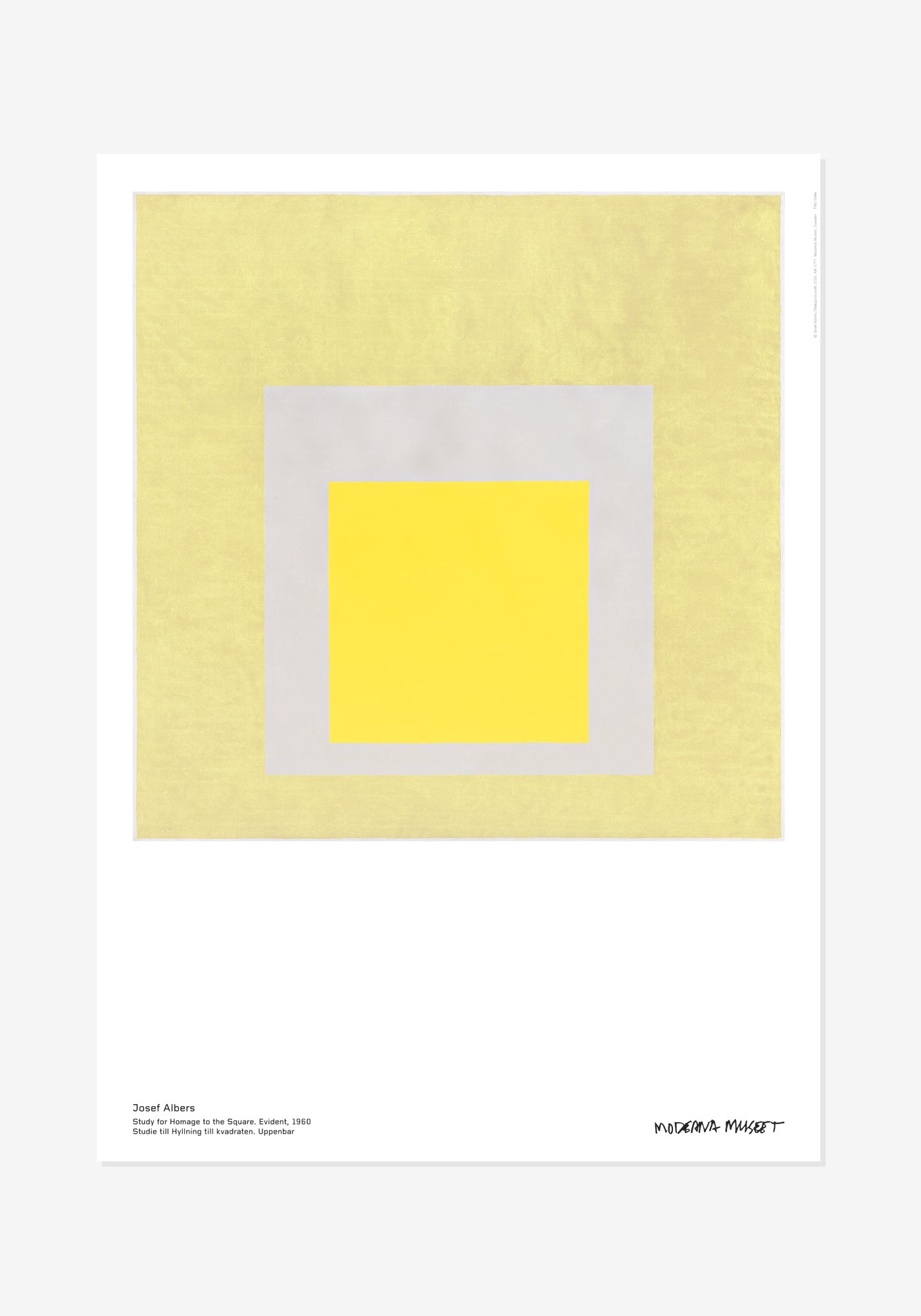 Poster, Josef Albers, Studie till Hyllning till kvadraten. Uppenbar, 1960
