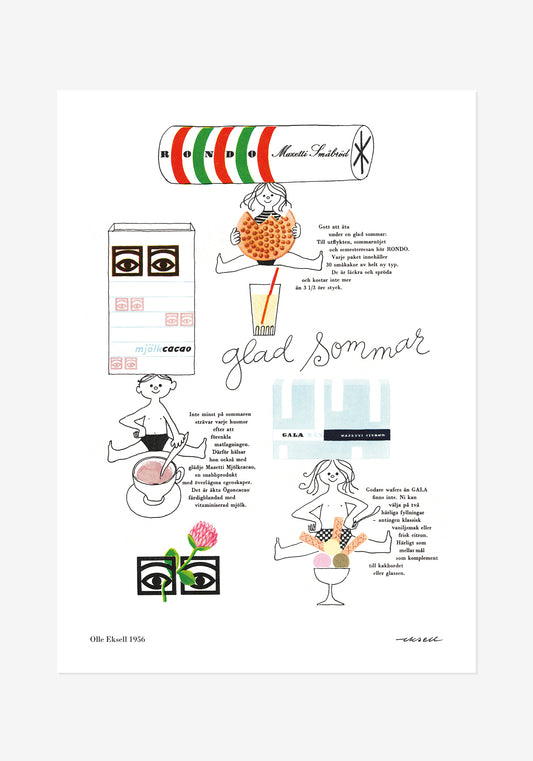 Poster, Olle Eksell, Glad sommar