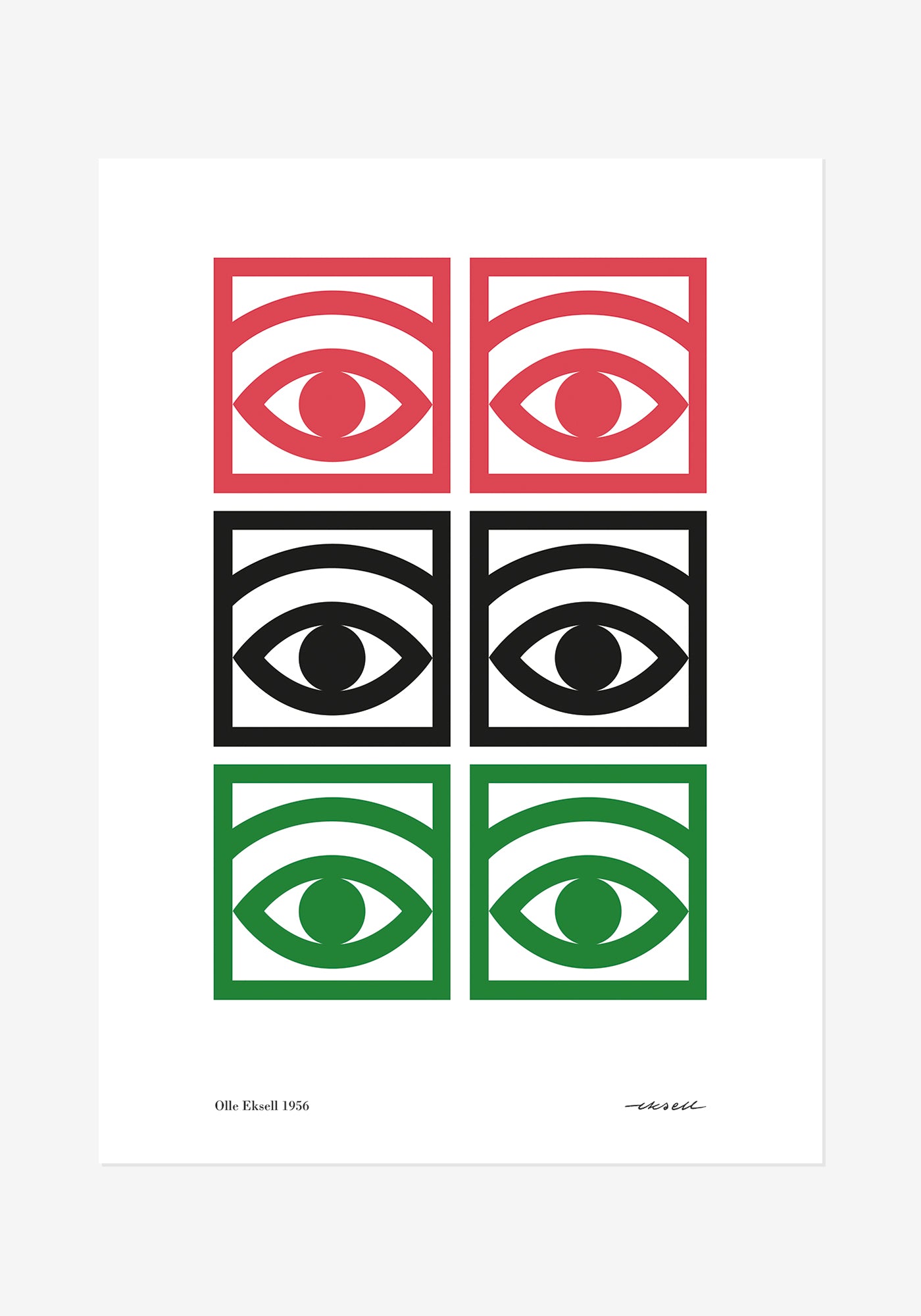 Poster, Olle Eksell, Ögonkako, colourful