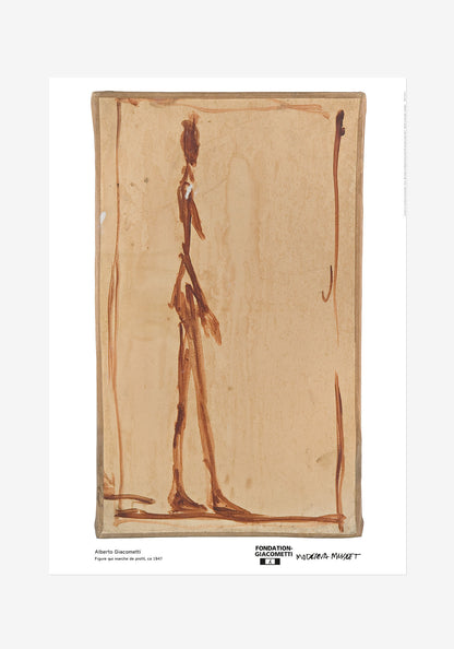 Poster, Alberto Giacometti, Figur som går i profil