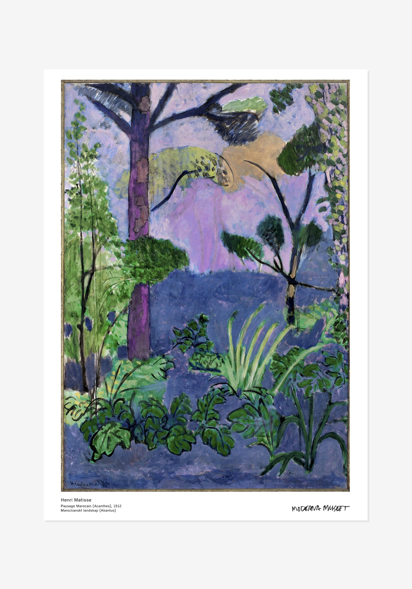 Poster, Henri Matisse, Marockanskt landskap (Akantus)