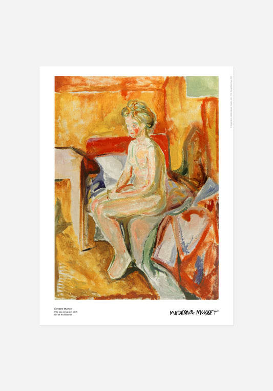 Poster, Edvard Munch, Flicka på Sängkant