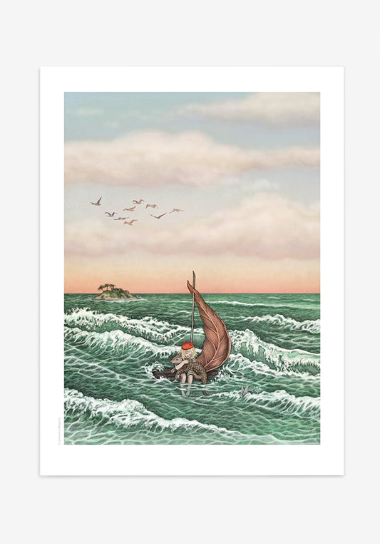 Poster, Johanna Magoria, Resan över havet