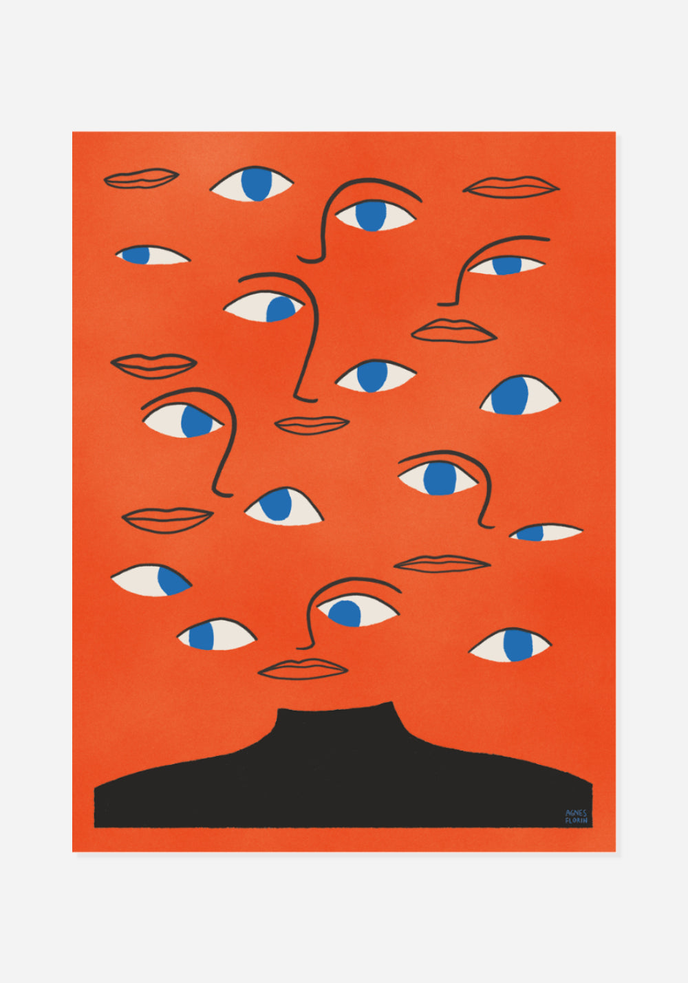 Poster, Agnes Florin, Vase of Faces