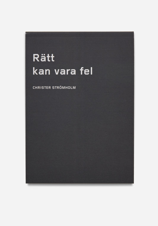 Anteckningsblock, "Rätt kan vara fel" - Christer Strömholm