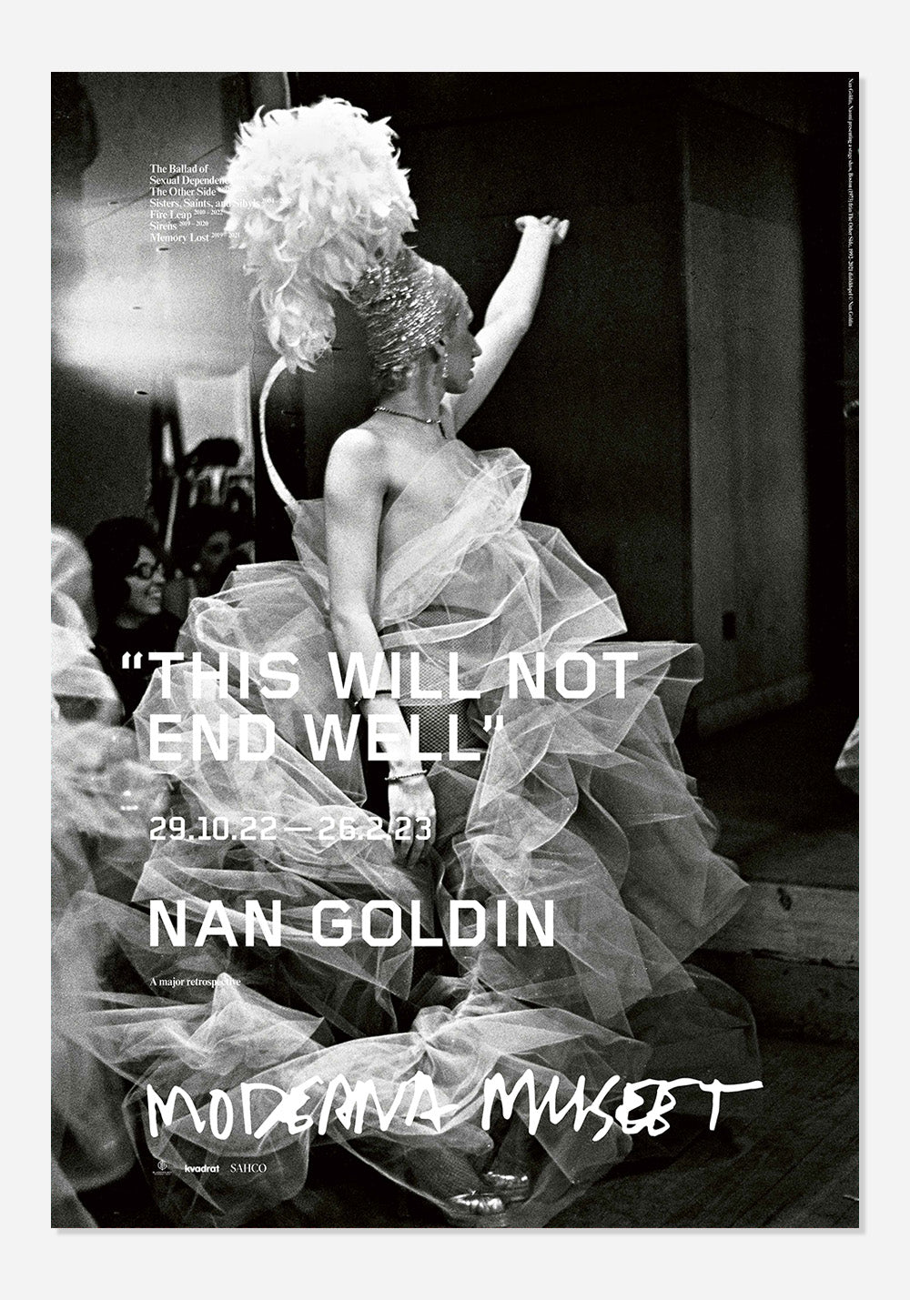 Poster, Nan Goldin, Naomi presenting a stage show