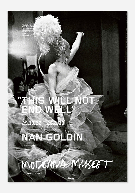 Poster, Nan Goldin, Naomi presenting a stage show