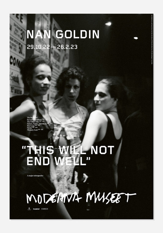 Poster, Nan Goldin, Bea, Ivy and Susan in front of the Other Side, Boston
