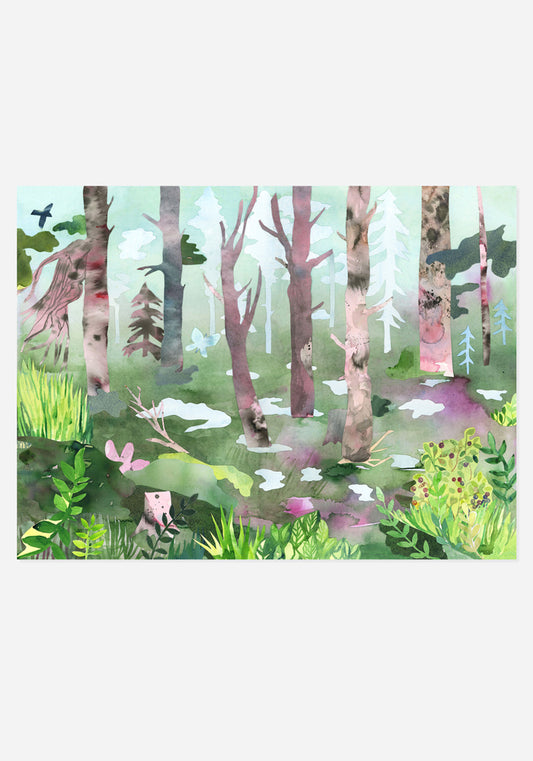 Poster, Mia Fernau, Dimmig skog