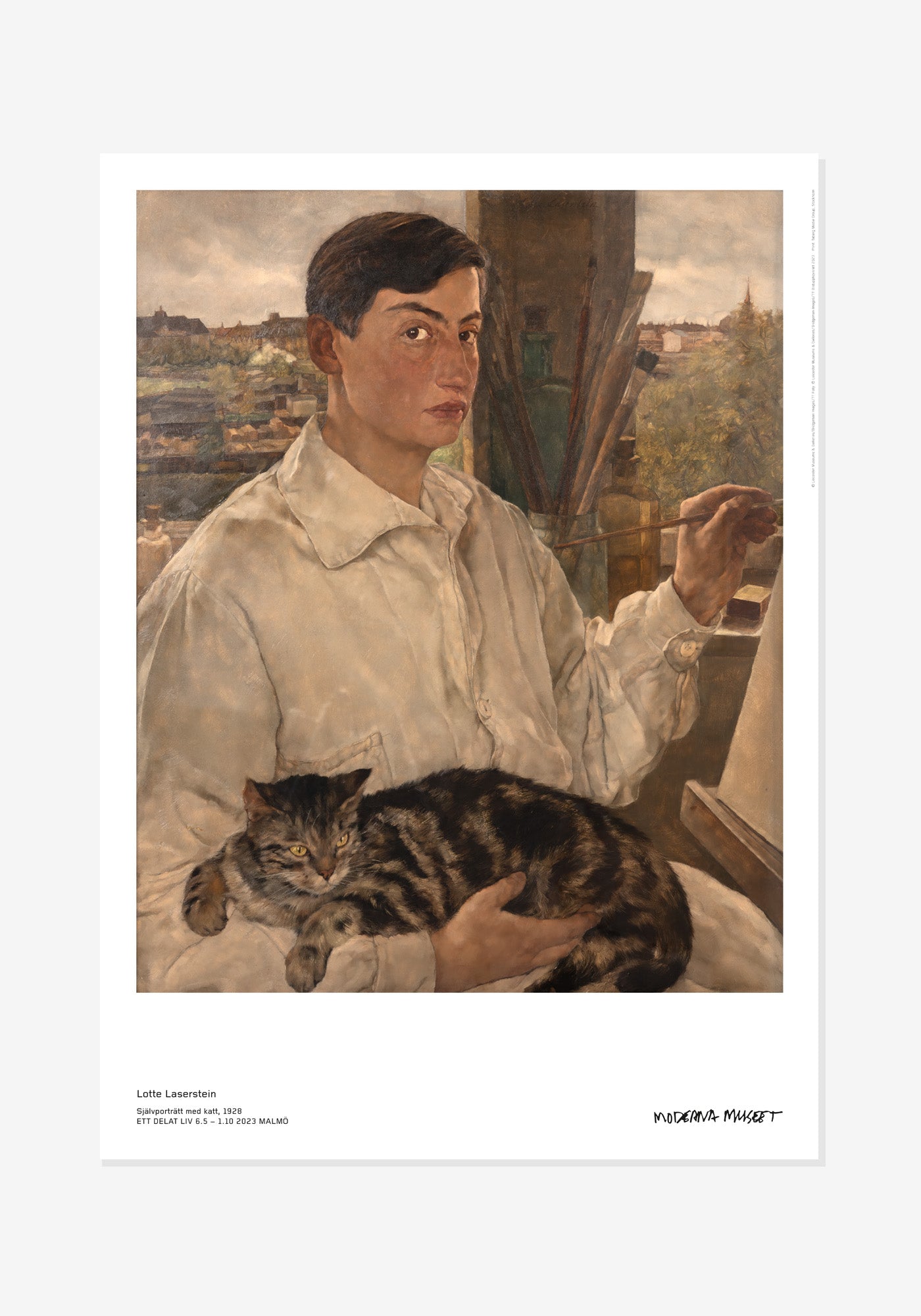 UTM40 - Self-portrait with cat, 1928 50x70