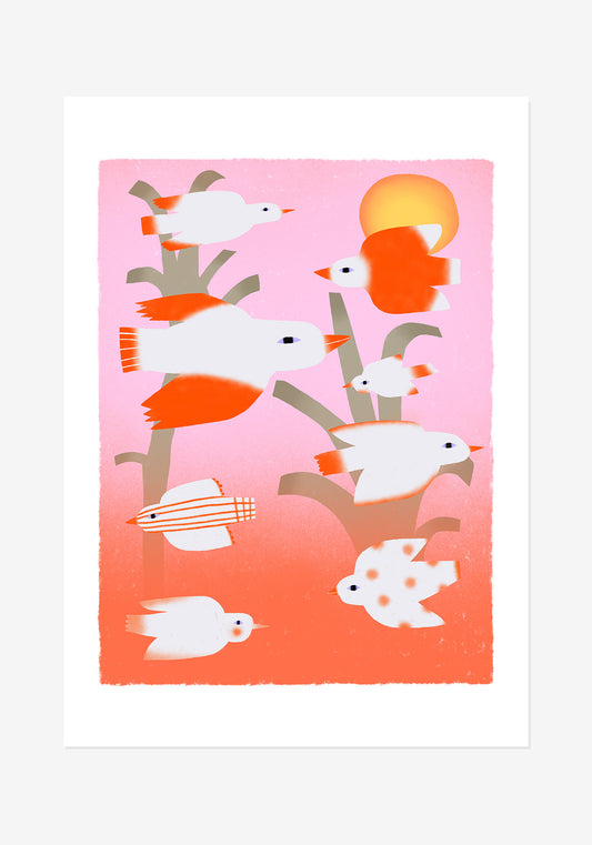 Poster, Agnes Florin, Fåglar