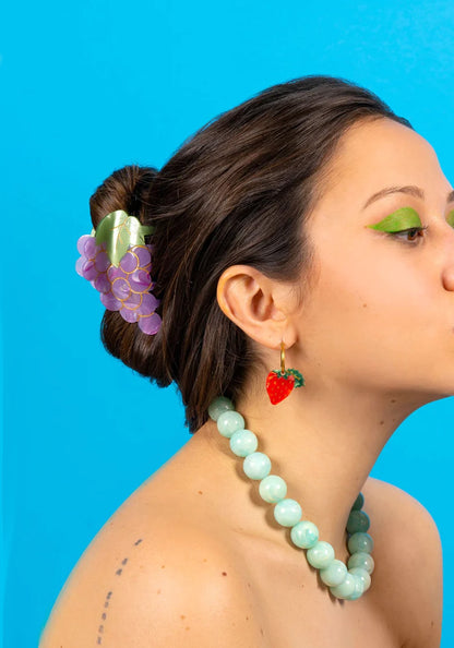 Hair clip - Grapes - Purple/Green
