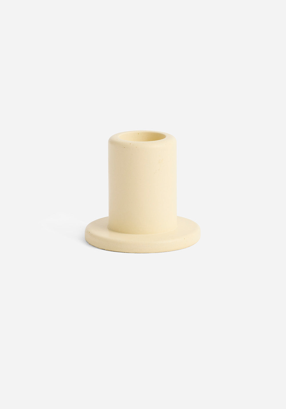Concrete candlestick - Tube, yellow