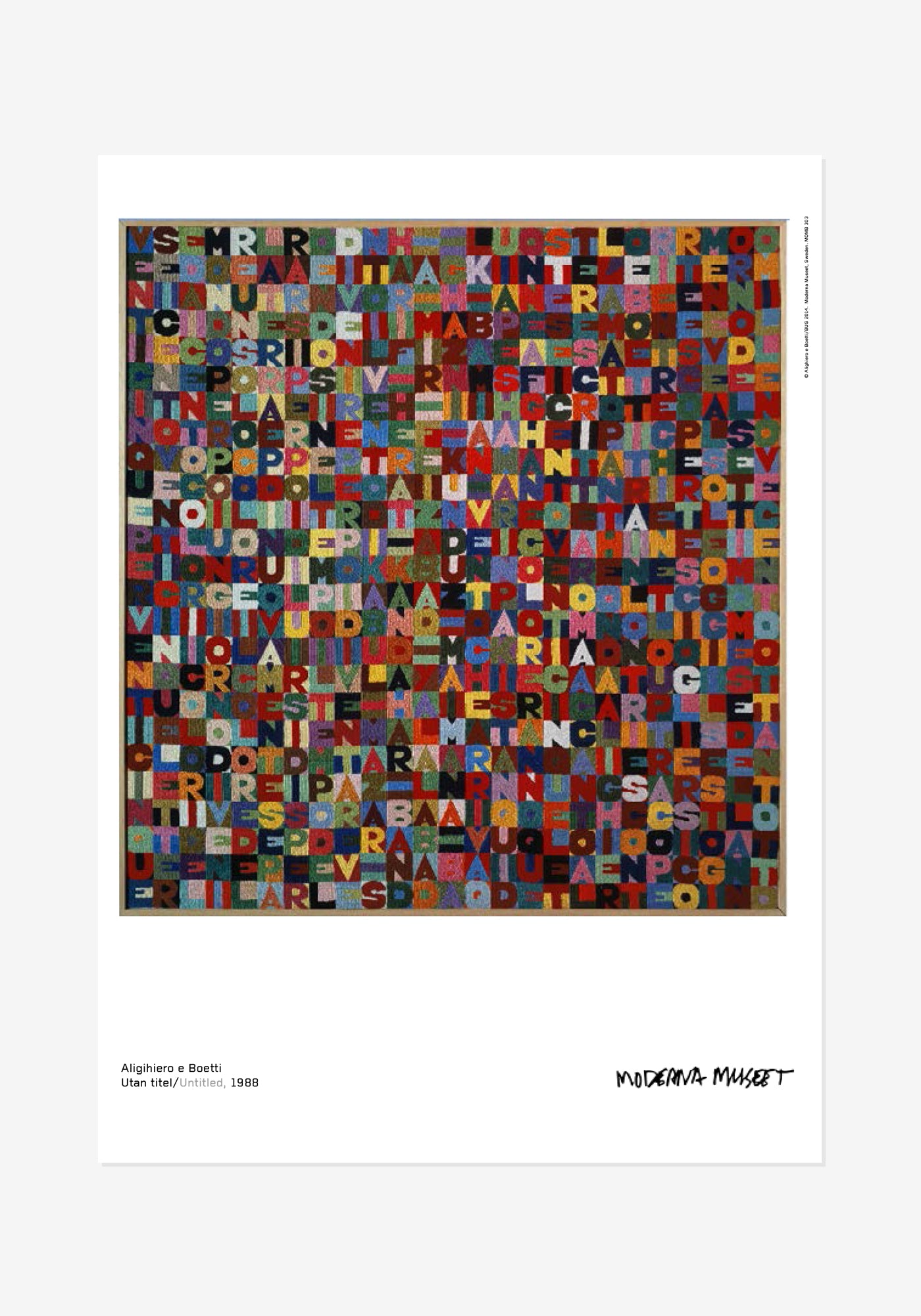 Poster, Alighiero Boetti, Utan Titel