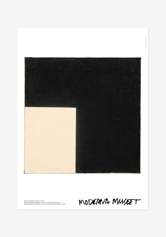 Poster, Kazimir Malevitj, Svart och vit. Suprematistisk komposition