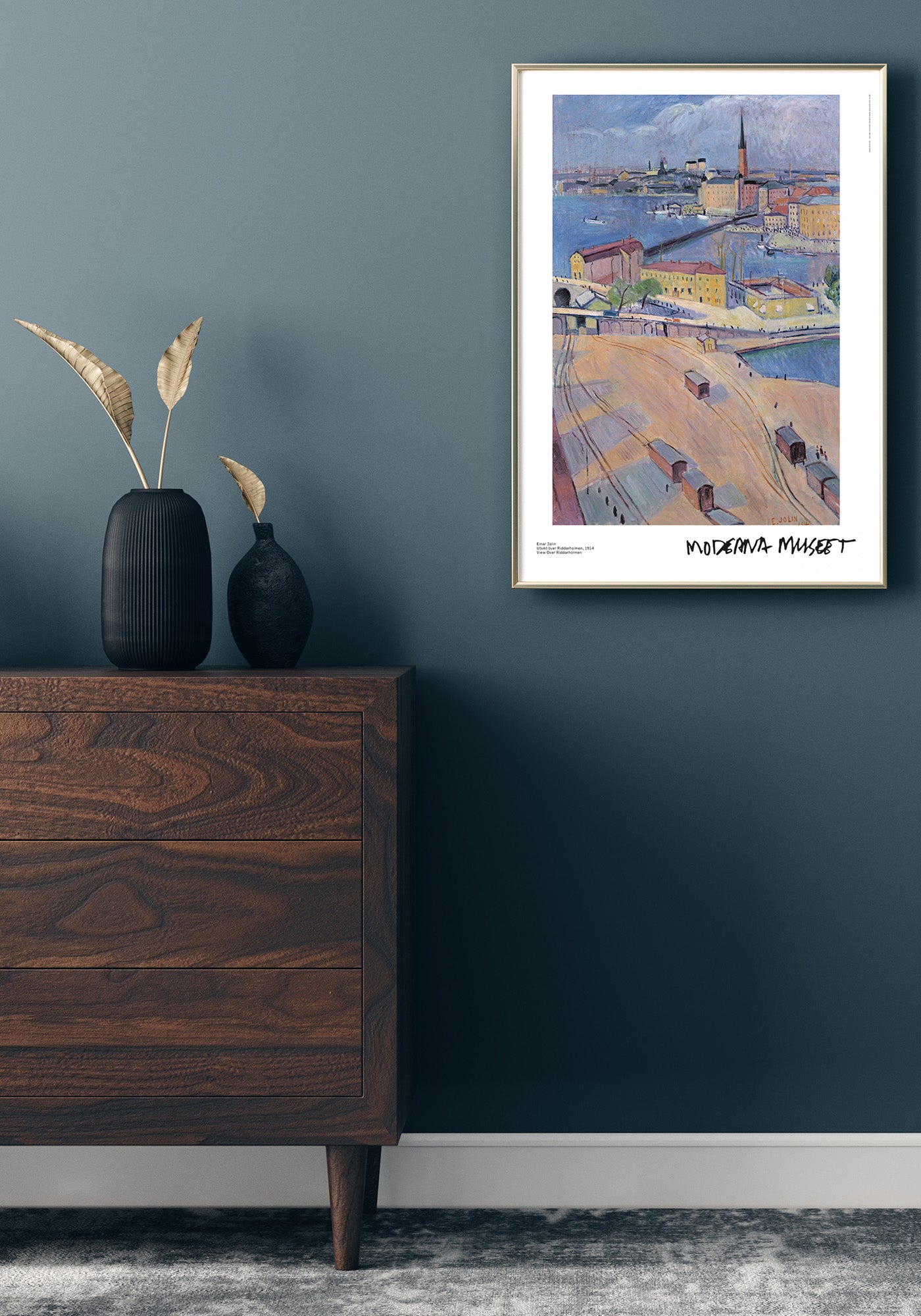 Poster, Einar Jolin, Utsikt över Riddarholmen