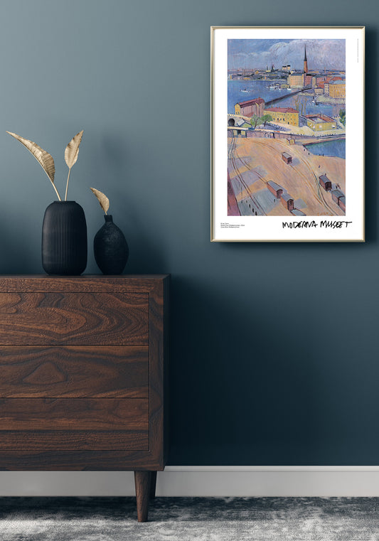 Poster, Einar Jolin, View of Riddarholmen