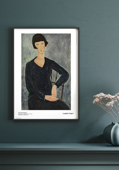Poster, Amedeo Modigliani, Seated Woman in Blue Dress