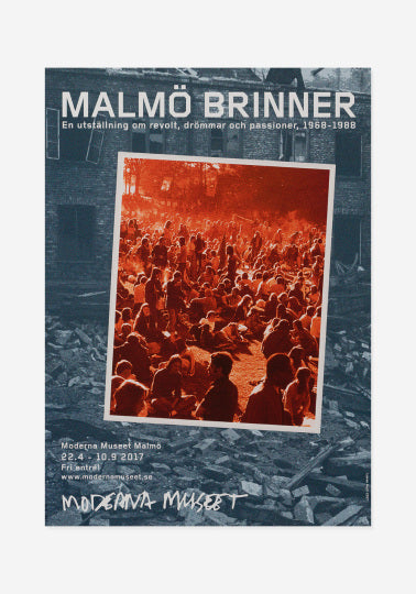Poster, Lasse Hjell, Malmö brinner