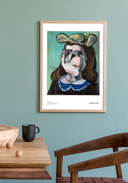 Poster, Pablo Picasso, Kvinna med blå krage
