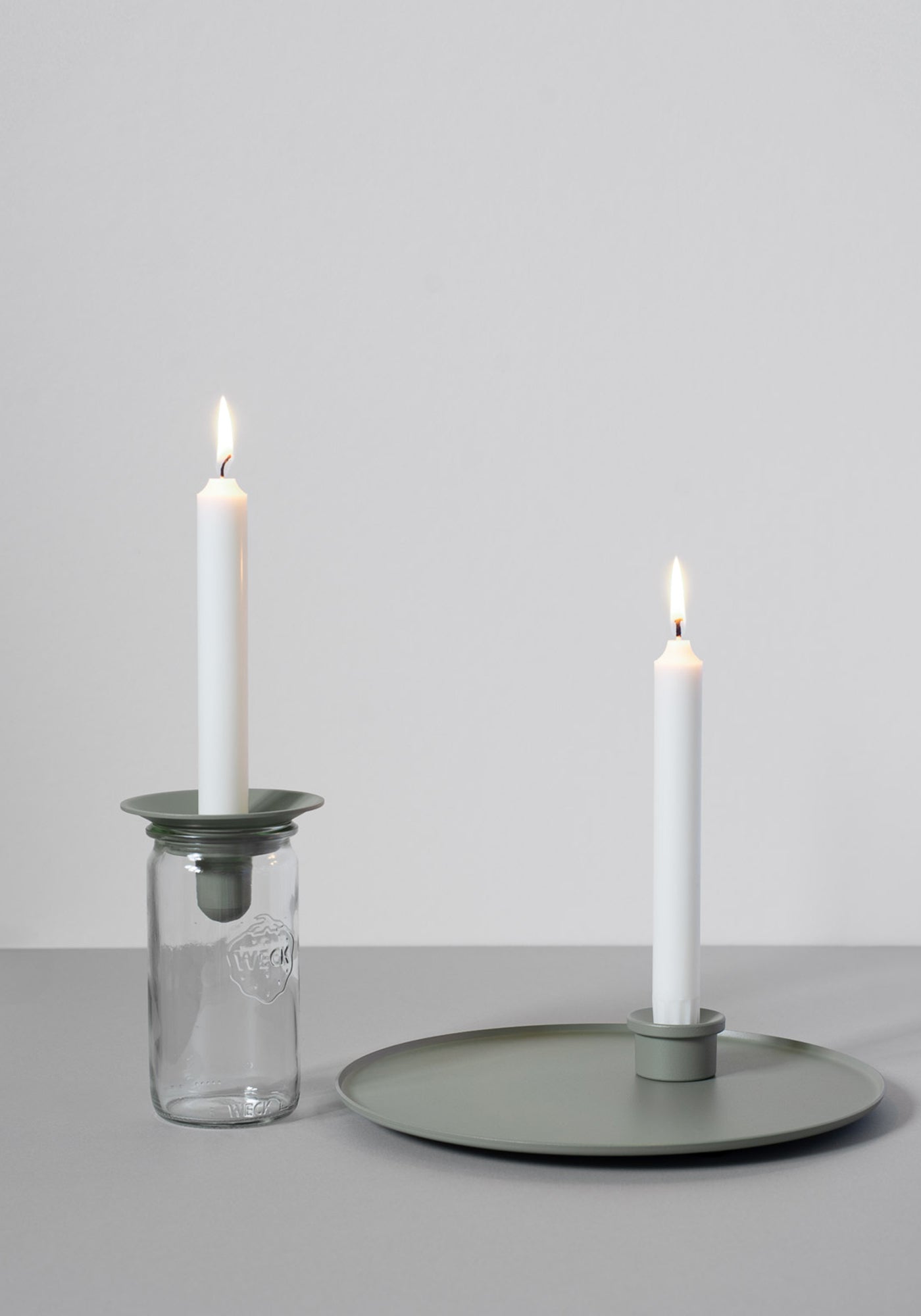 Candle tray, Light green