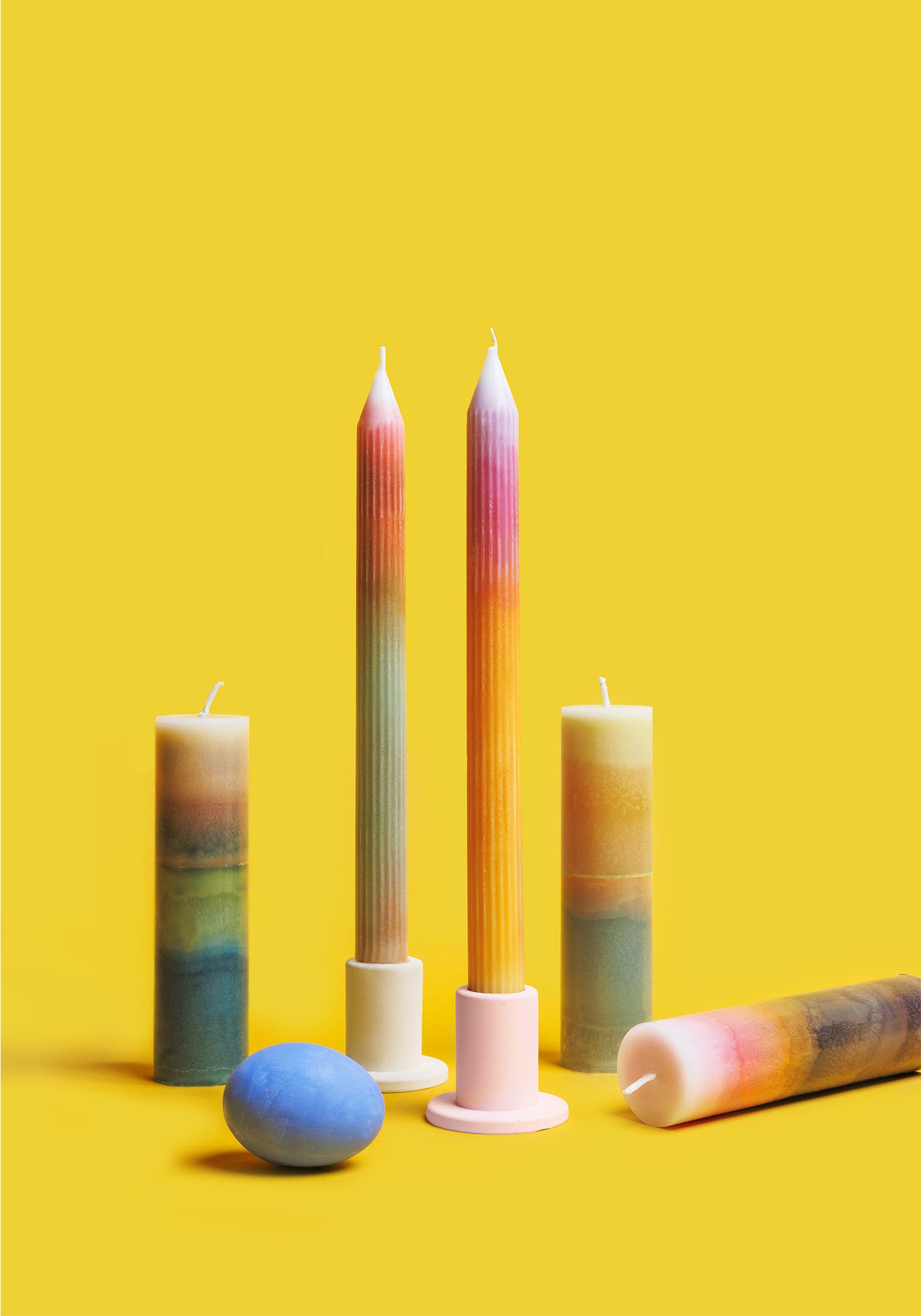 Blockljus blandade färger