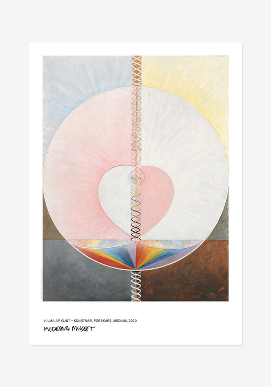 Poster av Hilma af Klints banbrytande abstrakta verk Duvan, Nr 1. Ett symboliskt och spirituellt motiv med geometriska former ur hennes kända serie.